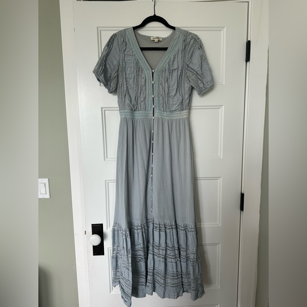 Listicle Dusty Blue Dress